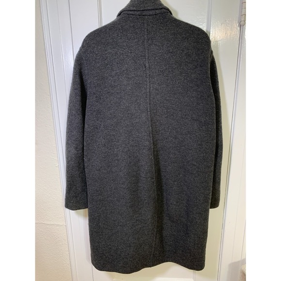 J Crew Vintage 90s Boiled Wool Jacket / Dark Gray Driving Jacket / Size PL - Picture 4 of 14